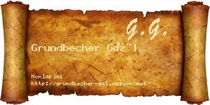 Grundbecher Gál névjegykártya